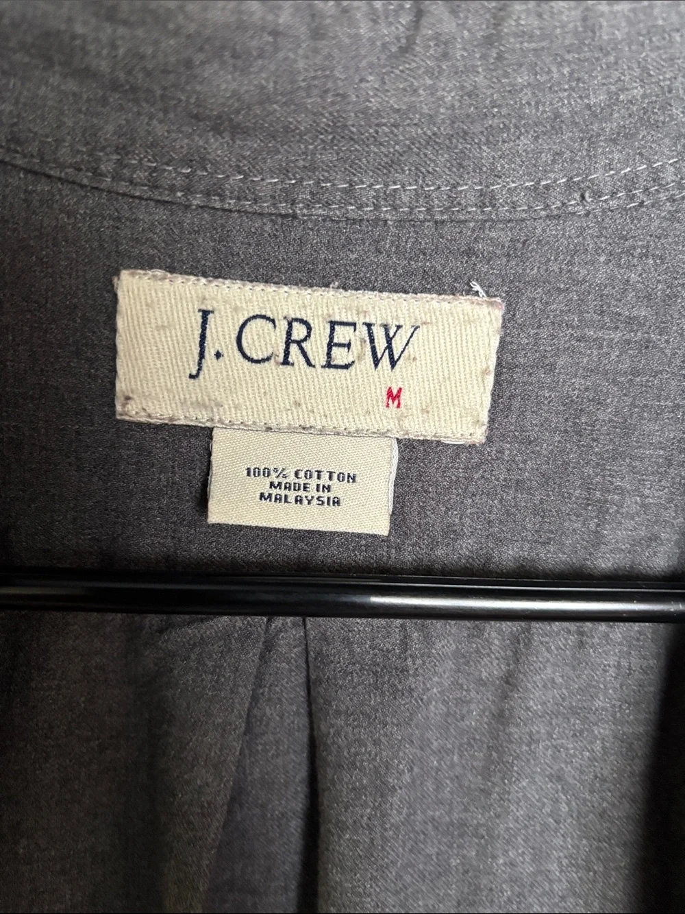 J. Crew Men's Charcoal Lightweight Shirt Jacket